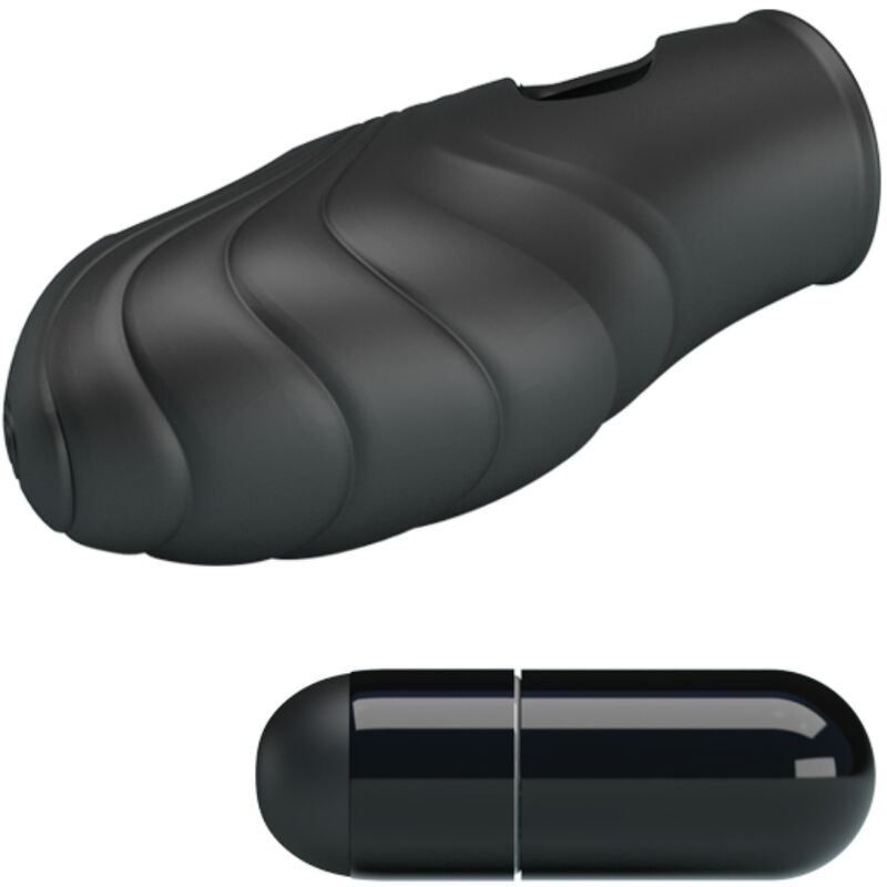 PRETTY LOVE – Lich Silikon-Fingervibrator, Schwarz
