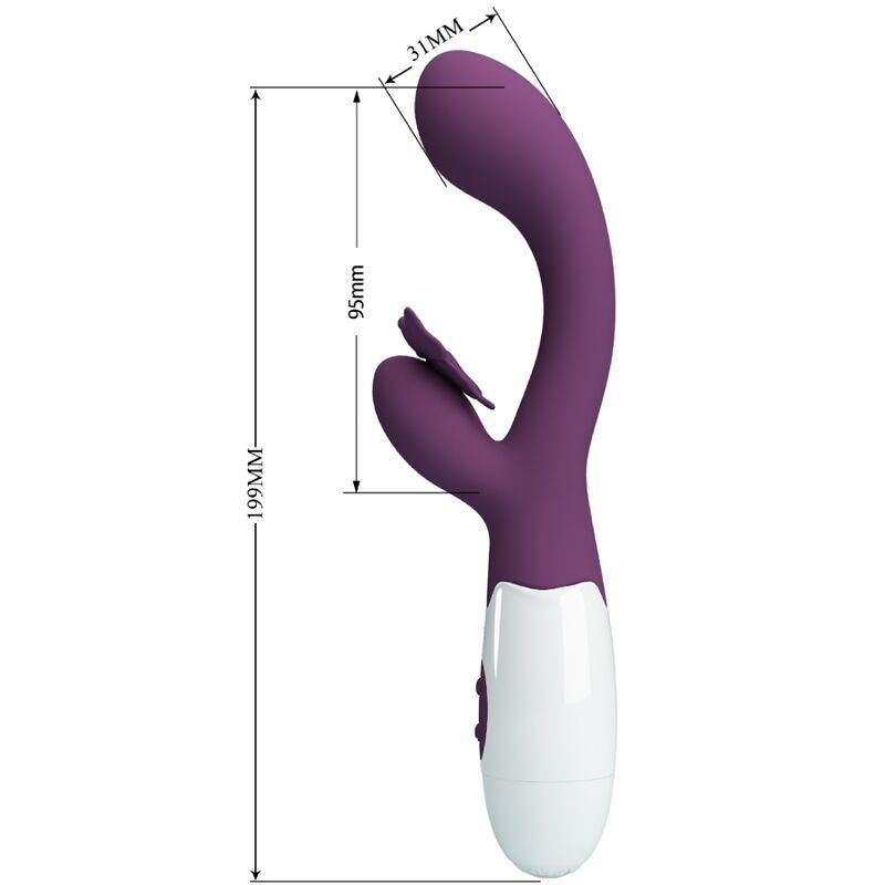 PRETTY LOVE - Butterfly Kiss Rabbit Vibrator mit G-Spot-Stimulator Lila