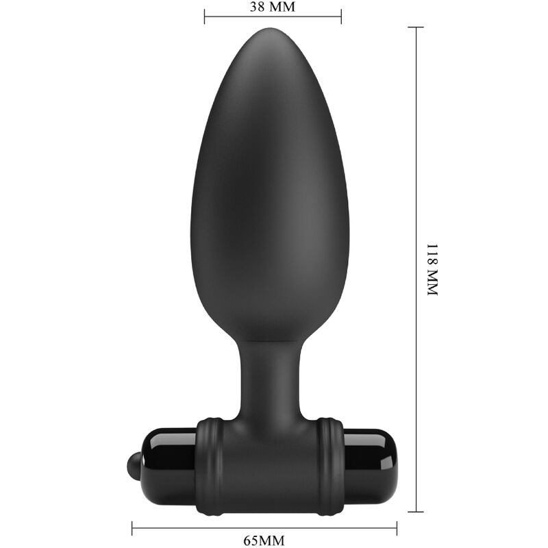 PRETTY LOVE – Vibra Butt Plug 2 vibrierender Analplug, 10 Vibrationsmodi, Schwarz