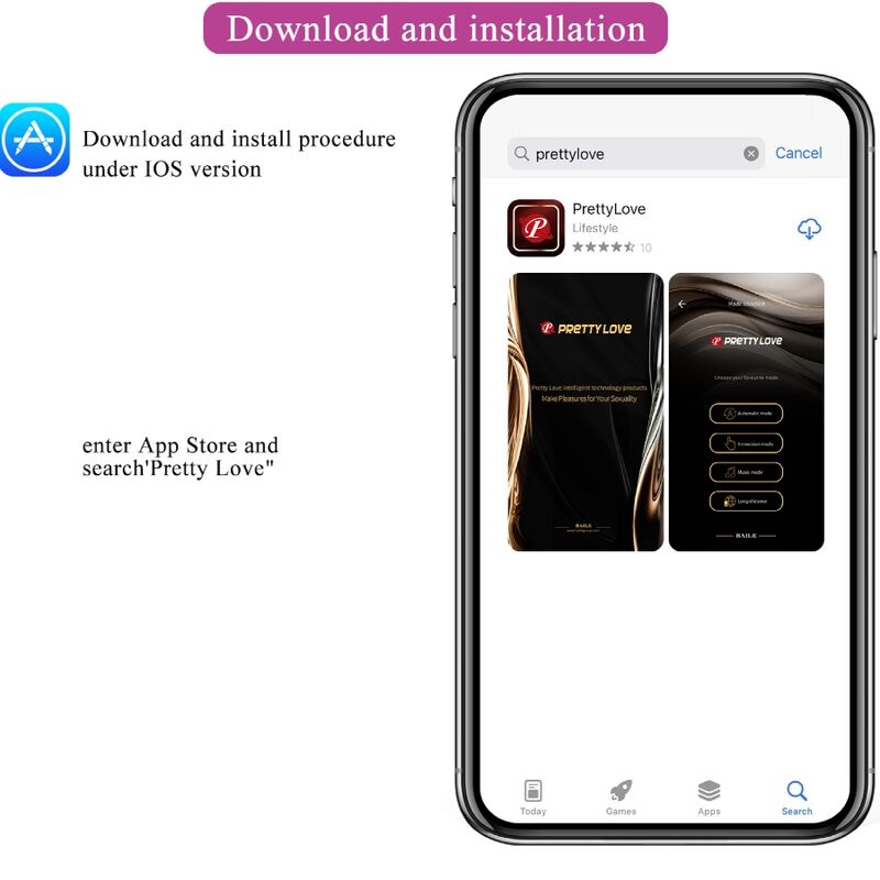 PRETTY LOVE - Franz Massager und Vibrator - Kostenlose App Lila