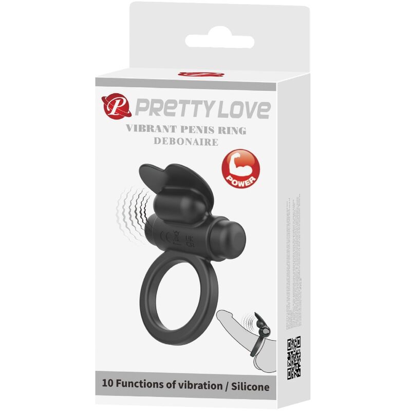PRETTY LOVE – Debonaire Vibrator mit 10 Vibrationsmodi, Schwarz