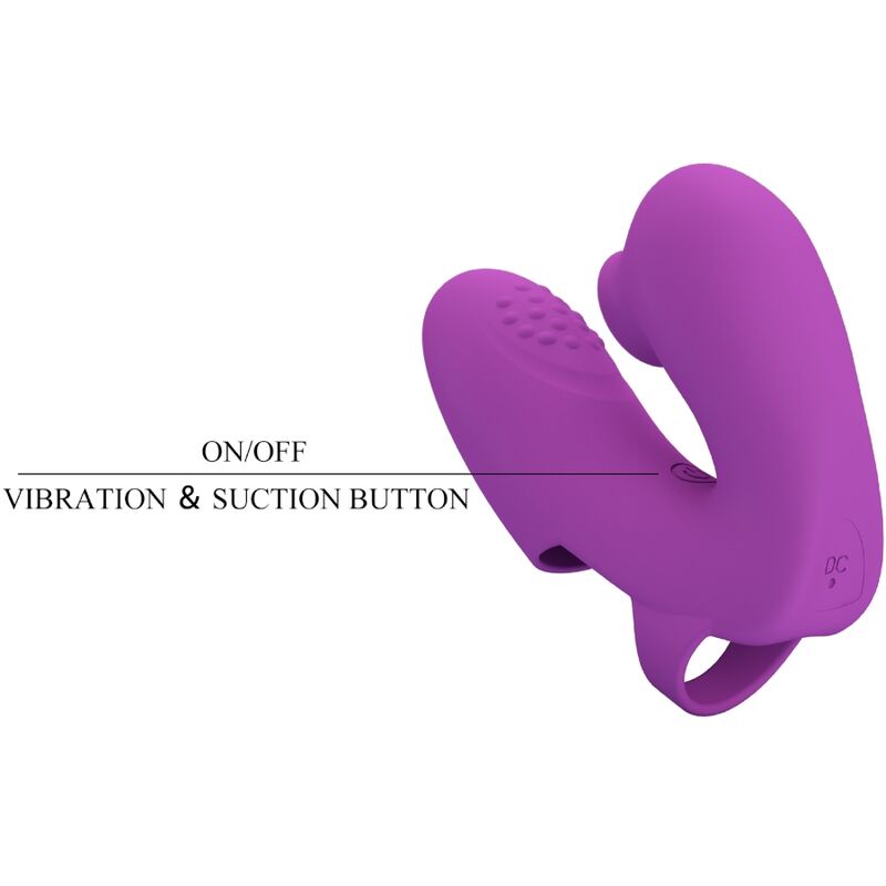 PRETTY LOVE – Athena Fingervibrator mit Klitorisstimulator, Lila