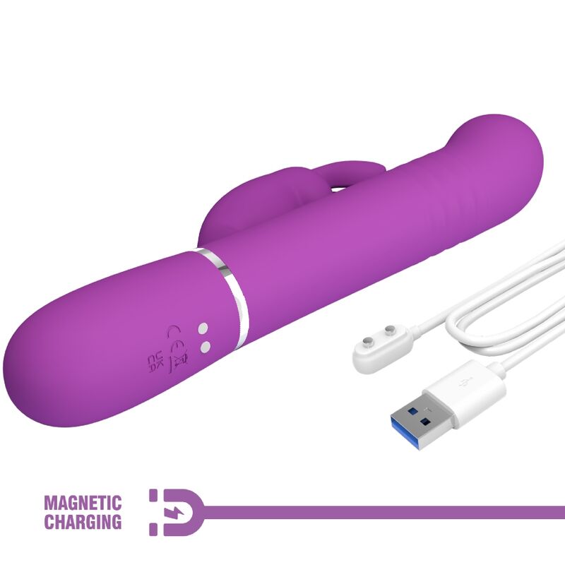 PRETTY LOVE - Coale 4-in-1 Multifunktions-Rabbit-Vibrator Lila
