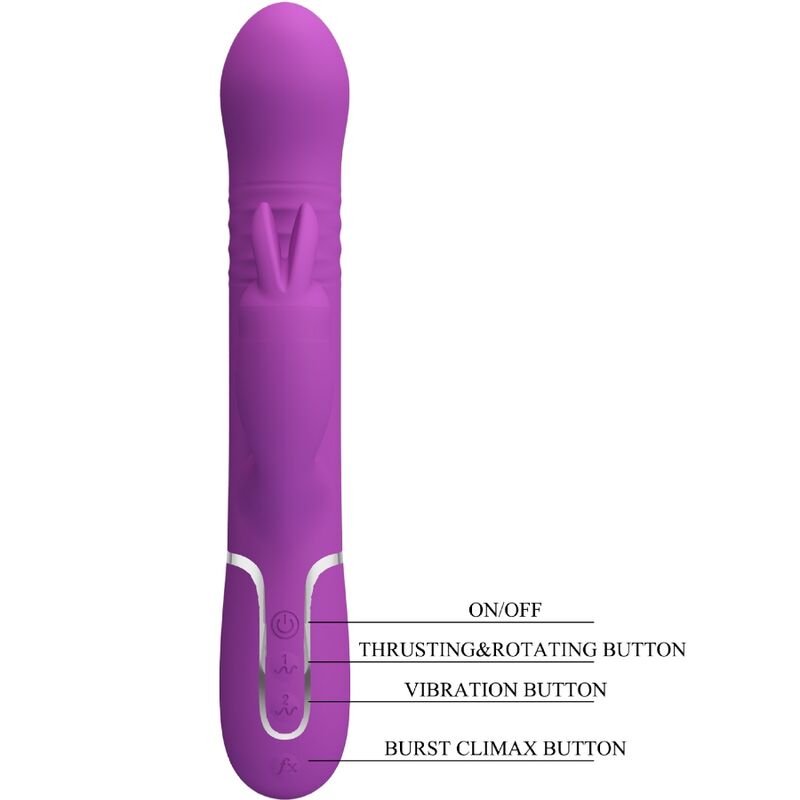 PRETTY LOVE - Coale 4-in-1 Multifunktions-Rabbit-Vibrator Lila