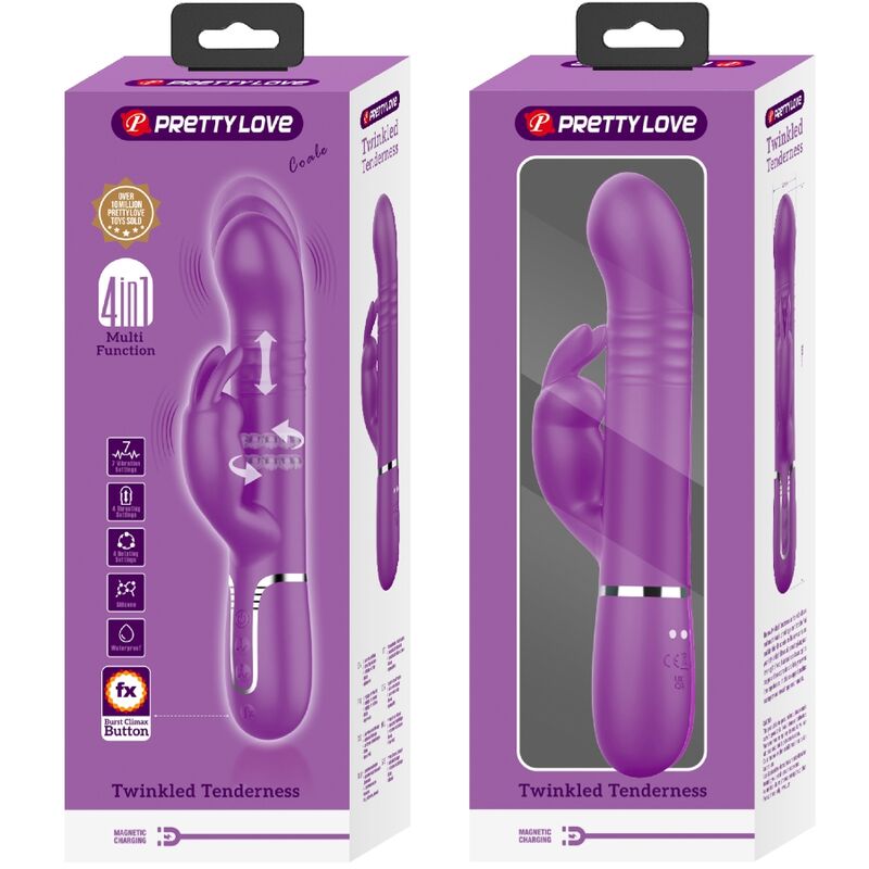 PRETTY LOVE - Coale 4-in-1 Multifunktions-Rabbit-Vibrator Lila