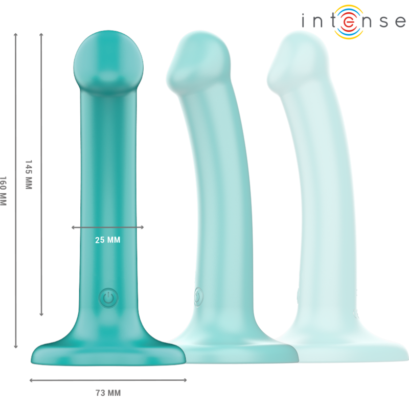 INTENSE – Katie Vibrator mit Saugnapf, 10 Vibrationsmodi, Blau, Fernbedienung