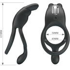 PRETTY LOVE - SETH DOPPEL-VIBRATIONSRING RABBIT 7 VIBRATIONEN SCHWARZ