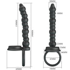 PRETTY LOVE - DILLION DOPPELTE PENETRATION COCK RING SCHWARZ