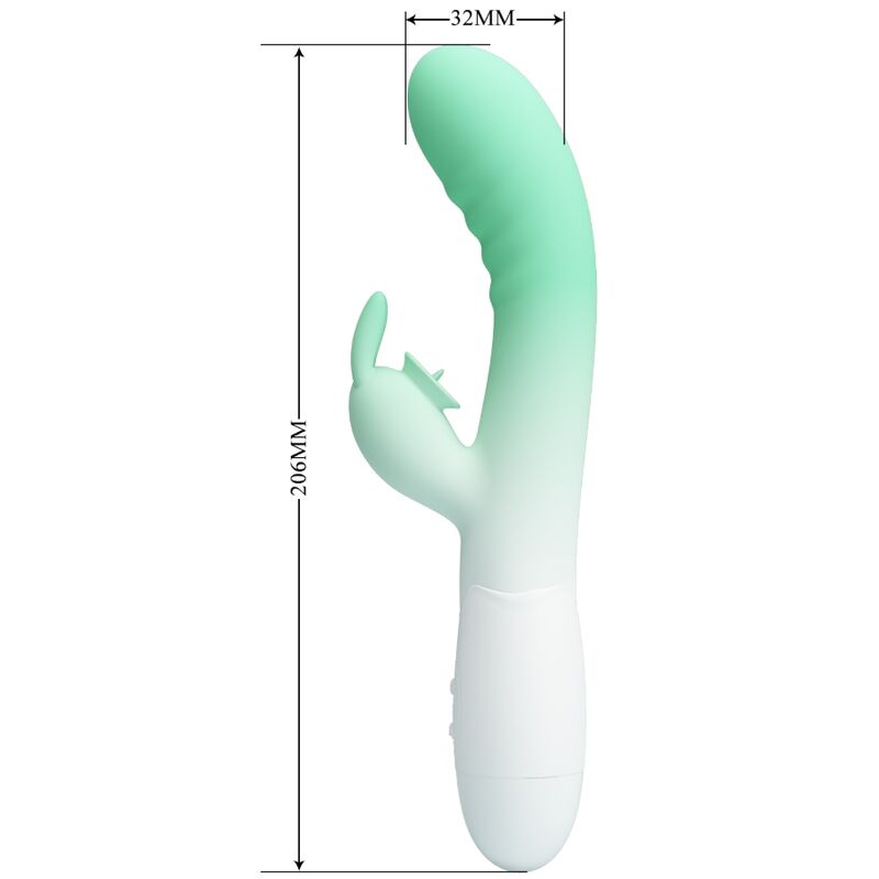PRETTY LOVE - Cerberus Rabbit Vibrator, 30 Vibrationsmodi, Grün