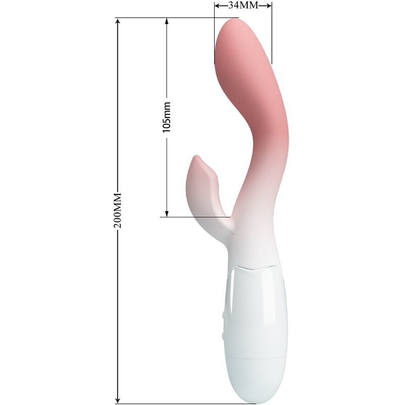 PRETTY LOVE - Brighty G-Spot-Vibrator mit Klitorisstimulator, 30 Vibrationsmodi, Rosa