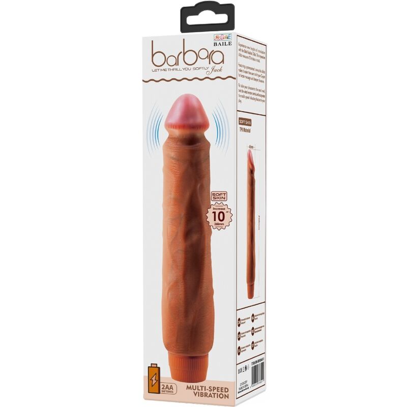 BAILE – Jack realistischer Vibrator, 26 cm, Braun