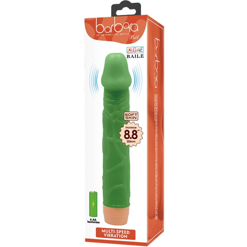 BAILE – Bill realistischer Vibrator, 22,5 cm, Grün