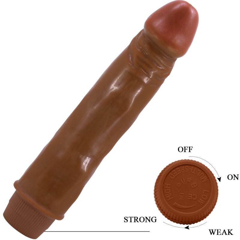 BAILE - Zwerg realistischer Vibrator, 21 cm, Mulatte