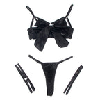 SUBBLIME – BH-Set mit verstellbarer schwarzer Schleife L/XL
