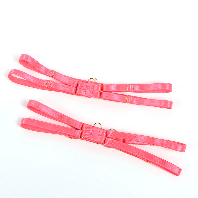 SUBBLIME – BH-Set mit Halskette und Beindetails Fluorescent Pink S/M