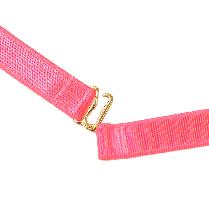 SUBBLIME – BH-Set mit Halskette und Beindetails Fluorescent Pink L/XL