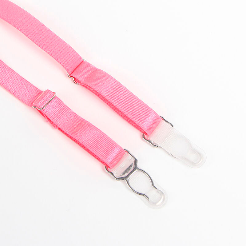 SUBBLIME – 955366 BH-Set mit Spitze und Strumpfband Rosa und Lila L/XL