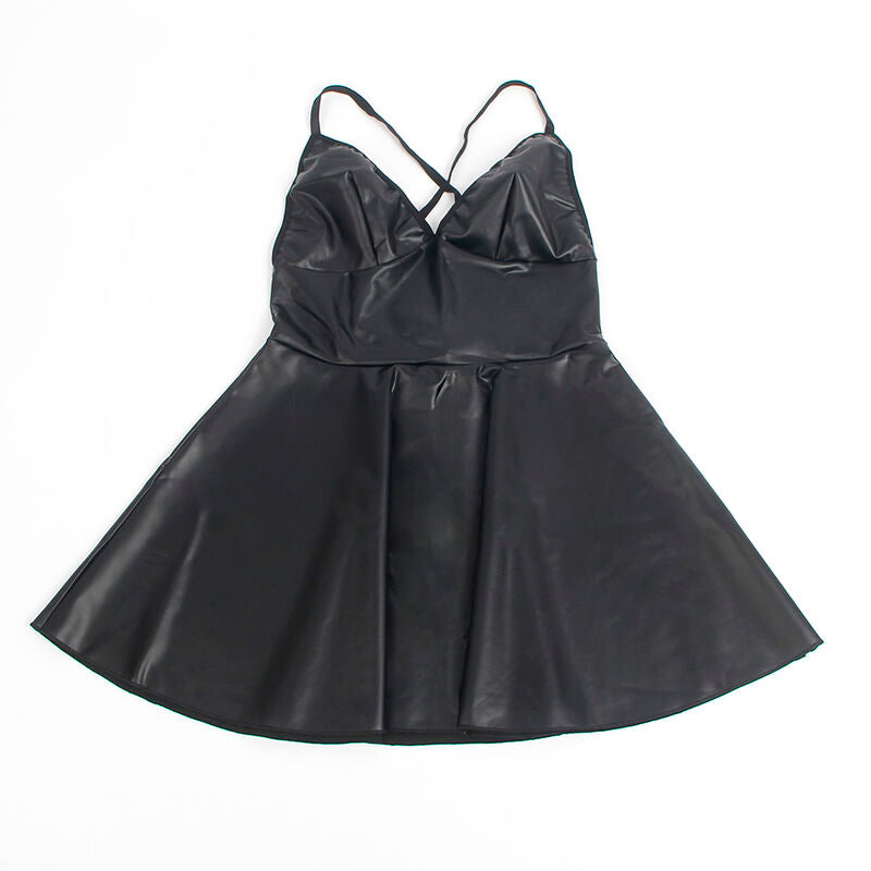 SUBBLIME – 955373 Kleid mit schwarzen Lederträgern S/M