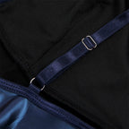 SUBBLIME – 955410 Kleid mit blauen Lederträgern S/M
