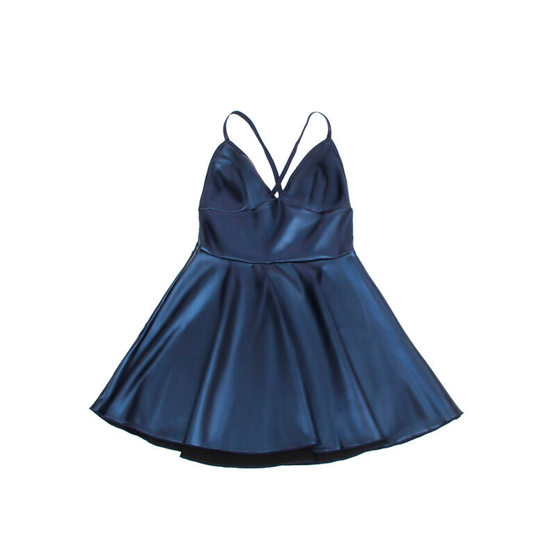 SUBBLIME – 955427 Kleid mit blauen Lederträgern L/XL