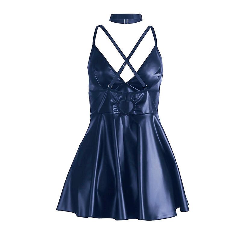 SUBBLIME – 955427 Kleid mit blauen Lederträgern L/XL