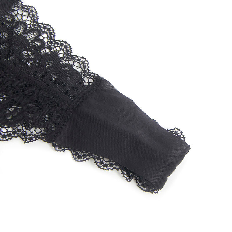 SUBBLIME – Schwarzer Leder-Body mit Reißverschluss S/M