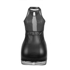 SUBBLIME – 955489 Neckholder-Kleid mit Transparenzen Schwarz L/XL