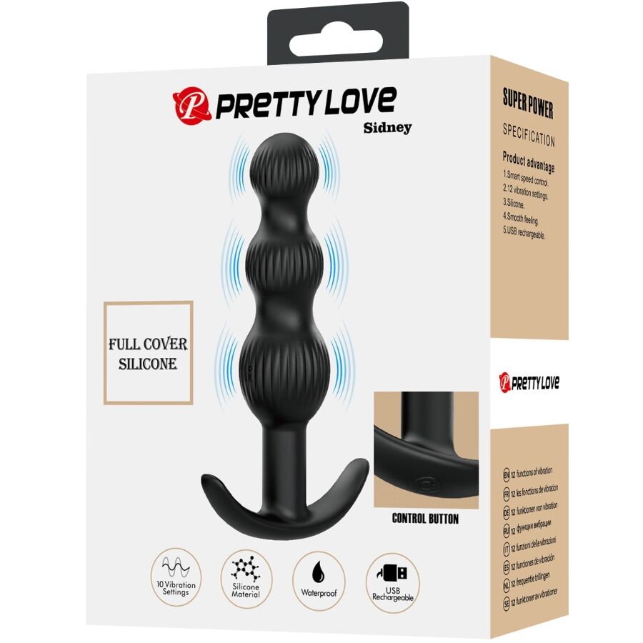 PRETTY LOVE - Sidney Analvibrator, 10 Vibrationsmodi, Schwarz