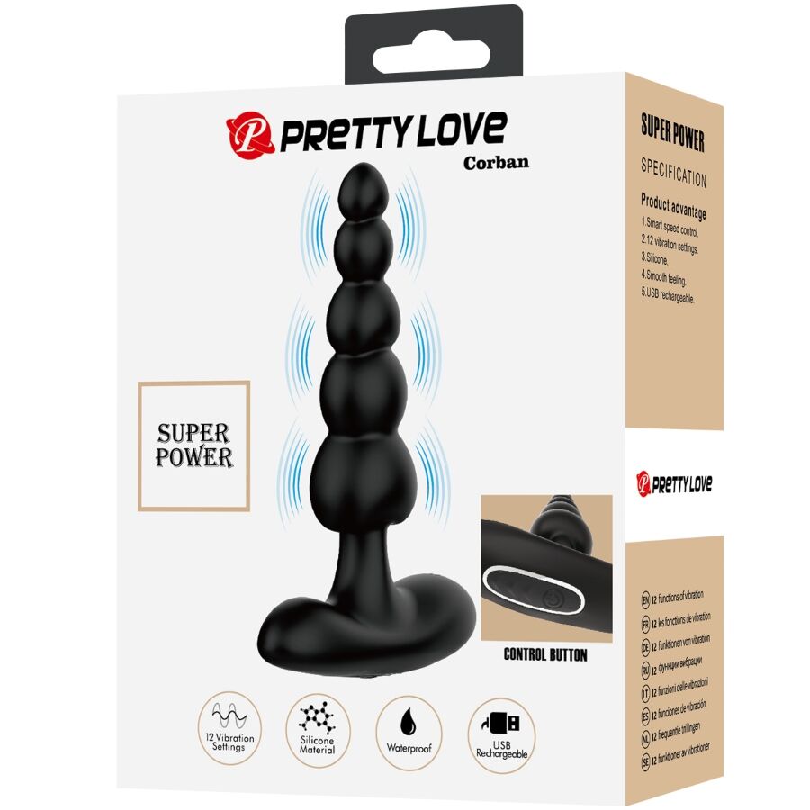 PRETTY LOVE - Corban Analvibrator, 10 Vibrationsmodi, Schwarz