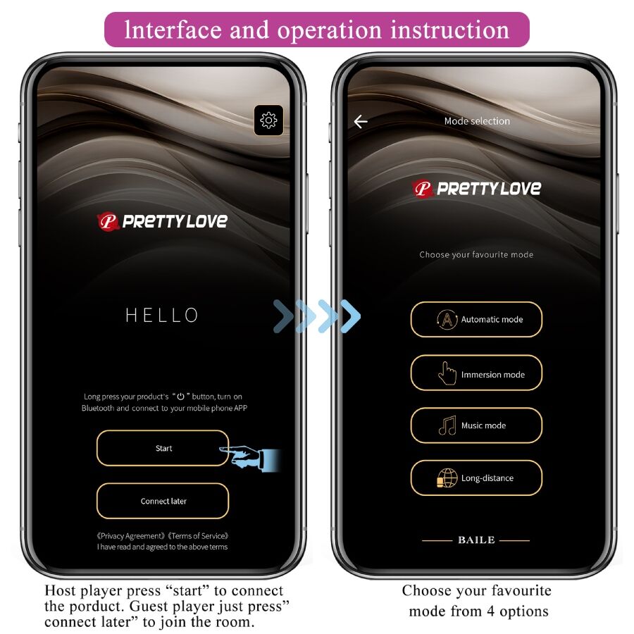 PRETTY LOVE - Leviathan App-gesteuerter Vibrator Lila