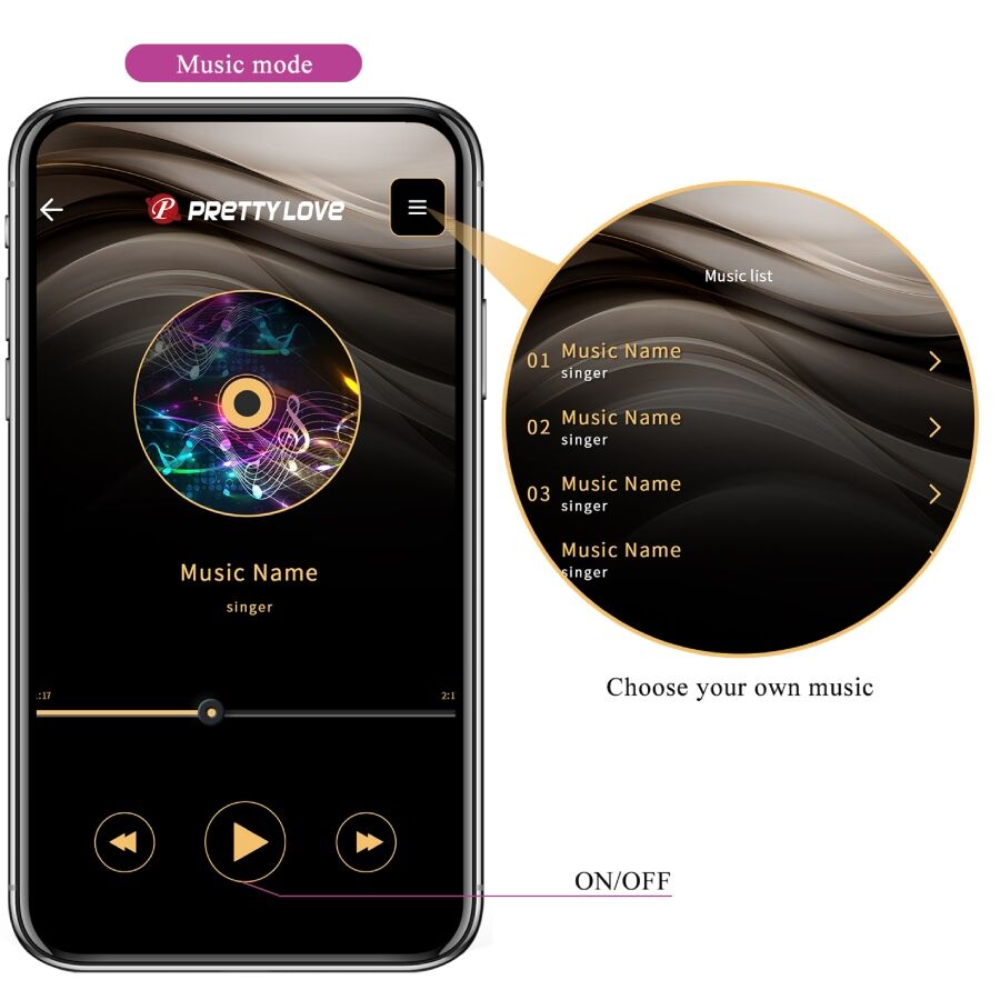 PRETTY LOVE - Leviathan App-gesteuerter Vibrator Lila