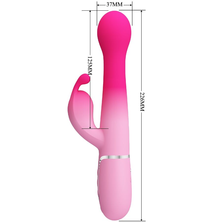 PRETTY LOVE - Dejon 3-in-1 Multifunktions-Rabbit-Vibrator Rosa