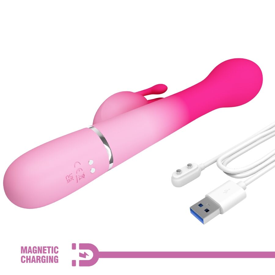PRETTY LOVE - Dejon 3-in-1 Multifunktions-Rabbit-Vibrator Rosa