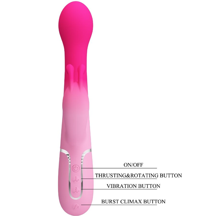 PRETTY LOVE - Dejon 3-in-1 Multifunktions-Rabbit-Vibrator Rosa