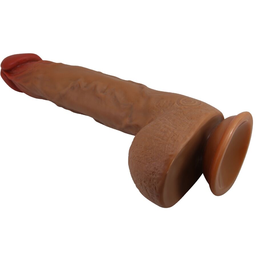 BAILE - Schöner Wilks realistischer Vibrator, 5 Einstellungen, 25 cm, Mulatto