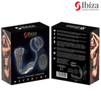 IBIZA - WIGGLE FERNGESTEUERTER ROTIERENDER ANALSTECKER MIT DAMMVIBRATION UND PENISVERGRÖSSERUNGSRINGEN