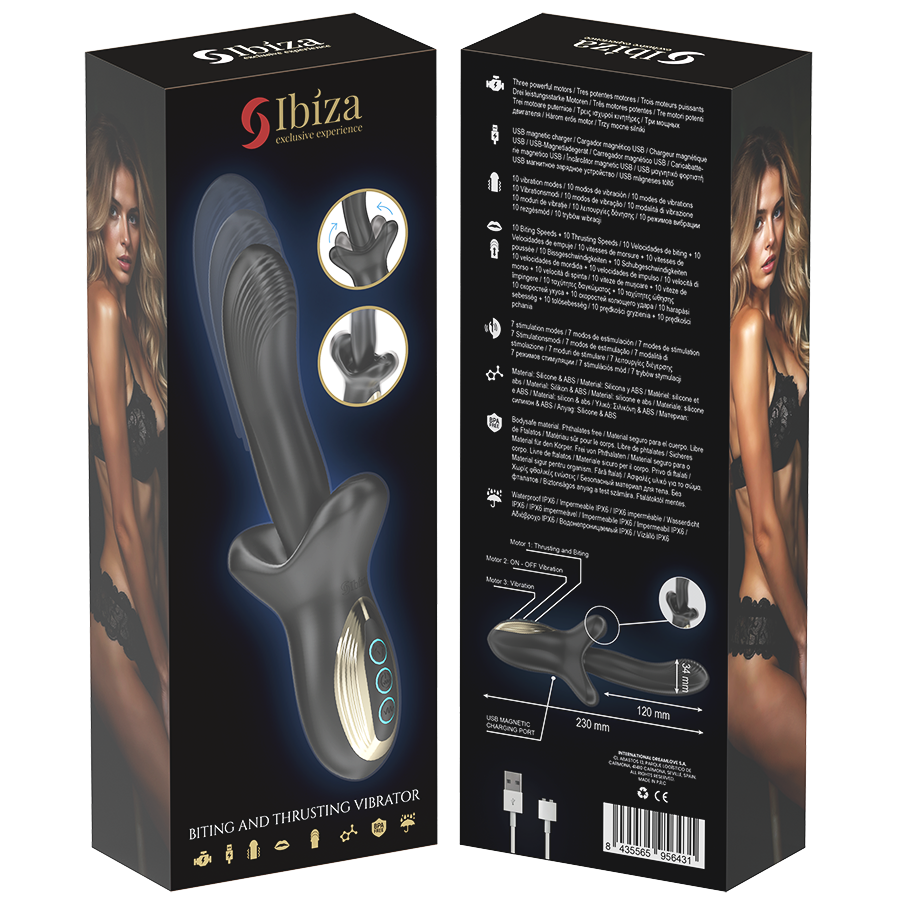 IBIZA – KRAFTVOLL VIBRATOR MIT STOSS- UND BEISSEFFEKT
