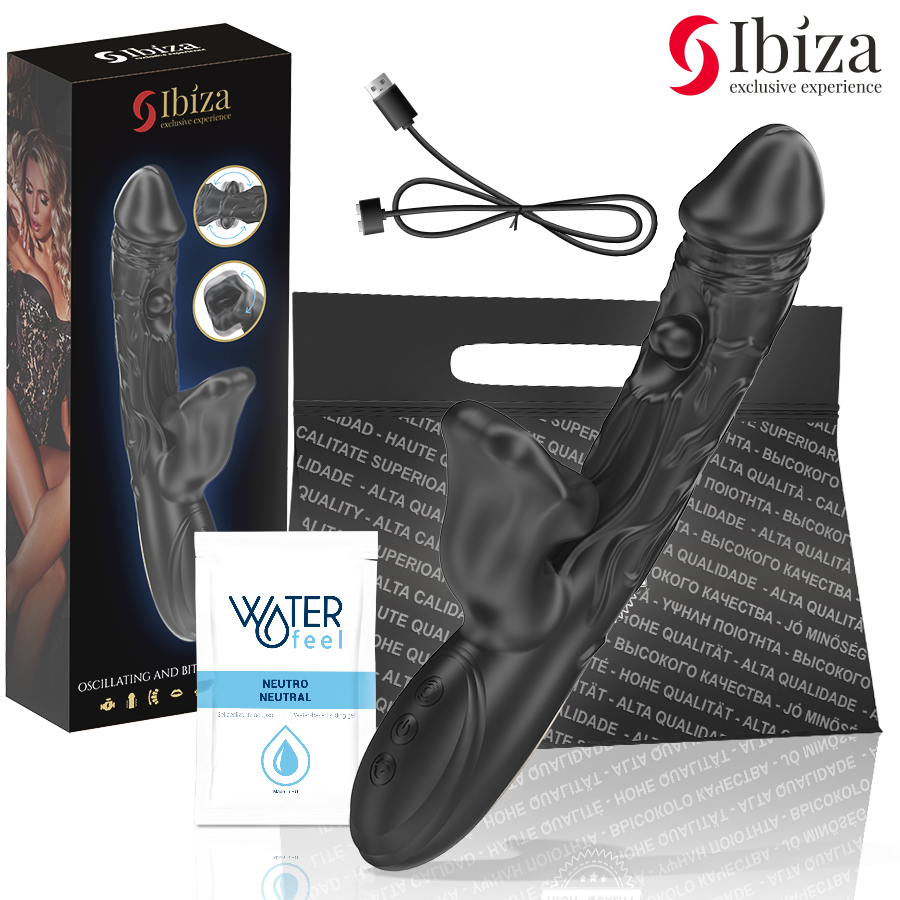 IBIZA – Vibrator mit Klitorisstimulator, Kneif- und Rotationseffekt