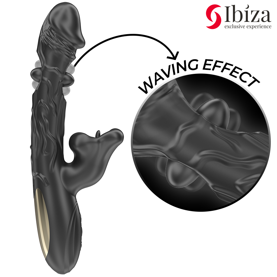 IBIZA – Vibrator mit Klitorisstimulator, Kneif- und Rotationseffekt