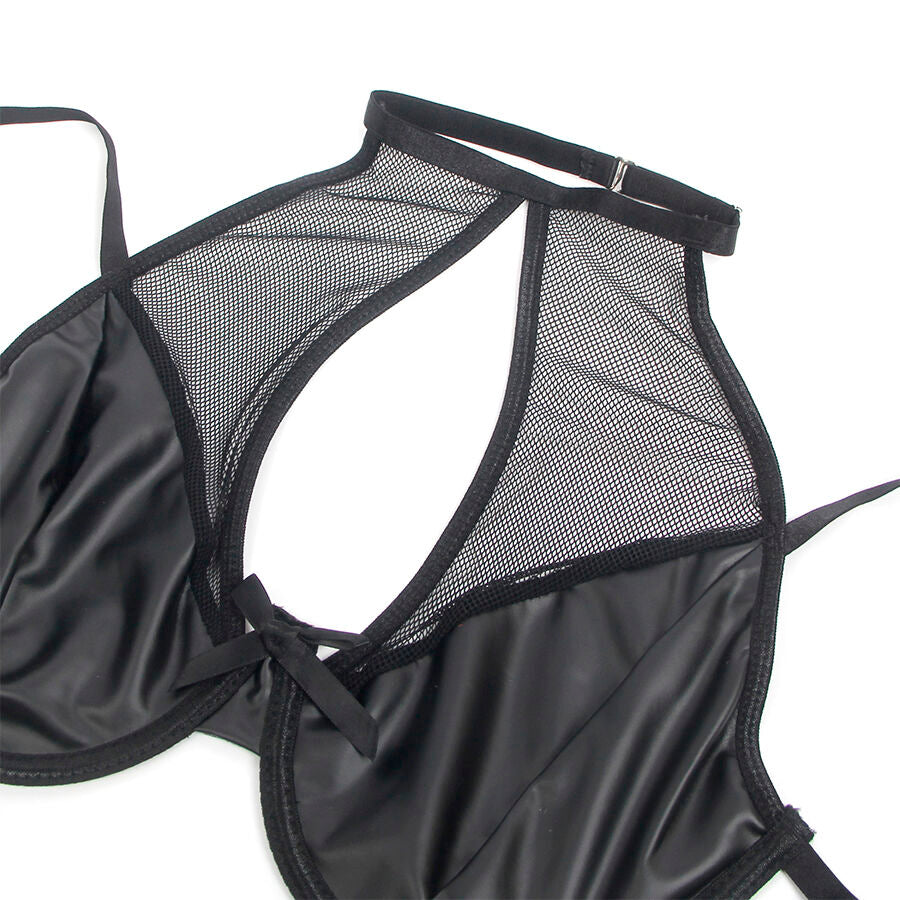 SUBBLIME – 957582 LEDer-Bh Und Rock-Set Schwarz S/M