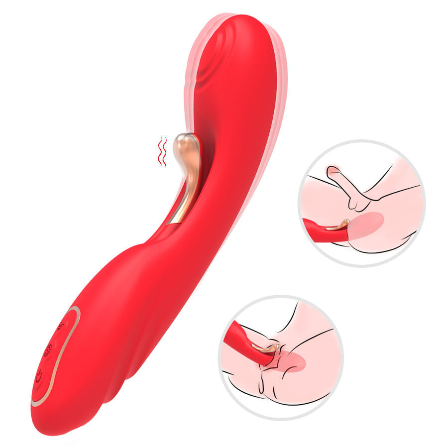 ARMONY – Vibrator mit oszillierender Zunge Rot