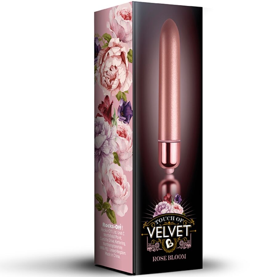 ROCKS-OFF - VIBRIERENDE KUGEL TOUCH OF VELVET ROSE BLOOM 10 GESCHWINDIGKEITEN