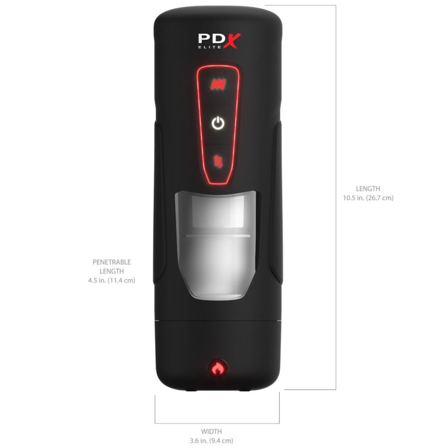 PDX ELITE - MILK ME HOTTER AUTOMATISCHER MASTURBATOR MIT STOSS- UND WÄRMEEFFEKTVIBRATION