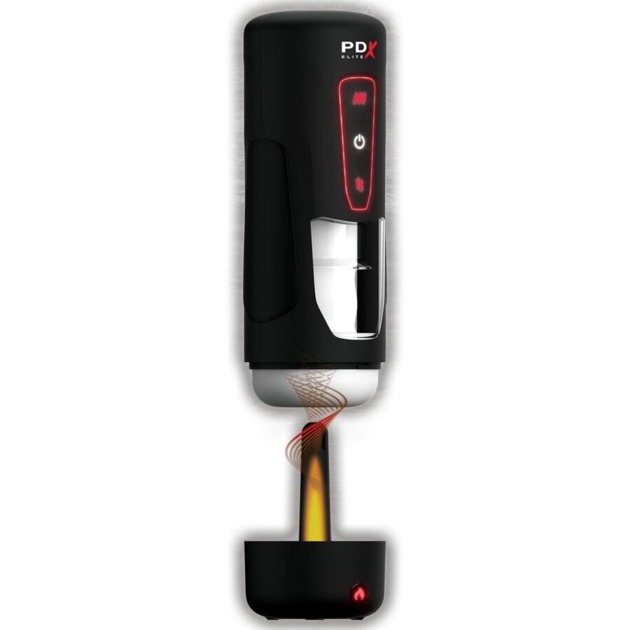PDX ELITE – Milk Me Hotter automatischer Masturbator mit Stoß-, Wärme- und Vibrationsfunktion