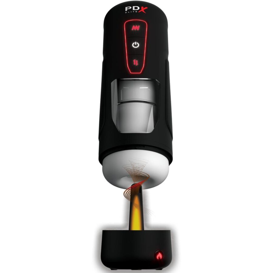 PDX ELITE – Milk Me Hotter automatischer Masturbator mit Stoß-, Wärme- und Vibrationsfunktion