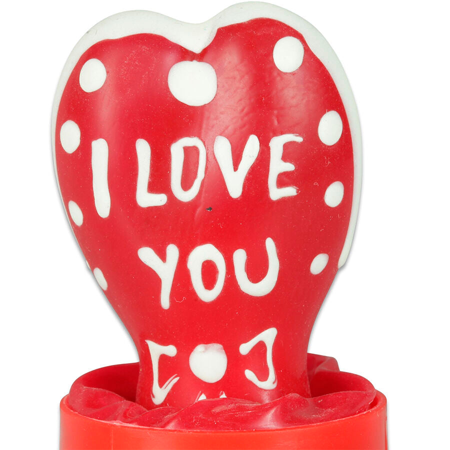 CONDOMERIE – Handbemalte Neuheitskondome Herz - Ich Liebe Dich Modell 2
