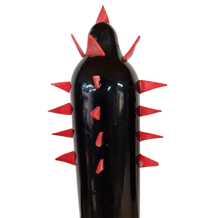 CONDOMERIE – Handbemalte Neuheitskondome Schwarzer Kaktus XL