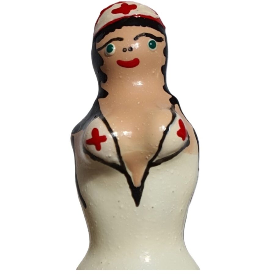CONDOMERIE – Handbemalte Neuheitskondome Krankenschwester Blond