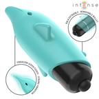 INTENSE - ECHO VIBRIERENDES BULLET DELPHIN BLAU 8 X 4,7 CM