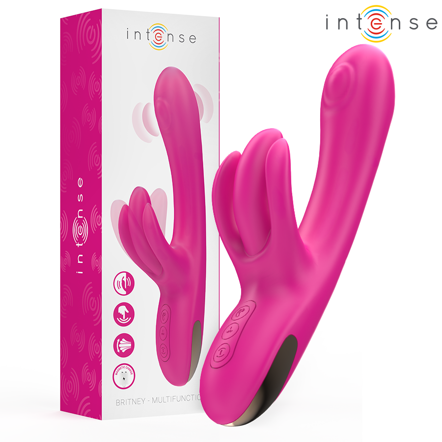INTENSE – Britney Multifunktions-Rabbit-Vibrator, Rosa, 23 cm